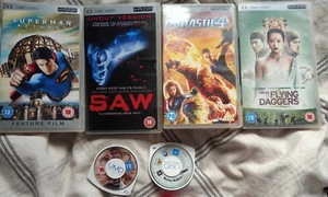 PSP UMD VIDEOS x 6 including SAW & FANTASTIC FOUR. - Picture 1 of 1