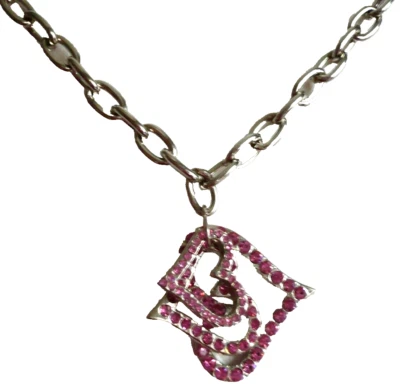 3 x HERZ Anhänger + Collier 42 - 47 cm Strass Kette ModeSchmuck rosa silber NEU - Bild 1 von 3