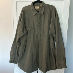 Vintage C.E. Schmidt Workwear Double Layer Olive Duck Cotton Work Shirt XLT - Picture 1 of 7