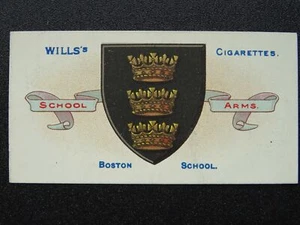 No.40 LINCOLNSHIRE - BOSTON SCHOOL School Arms por W.D.& H.O.Wills 1906 - Imagen 1 de 1