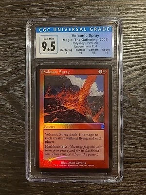 POP 1🔥 Volcanic Spray Foil THE ONLY GEM Odyssey MTG HIGHEST GRADED - Image 1 of 2