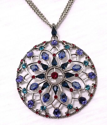 Collar colgante de plata convertible Brighton ONE LOVE CIRCLE FLOWER NUEVO CON ETIQUETAS $198 Foto 1 de 2