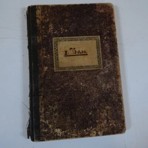 ein kleines Taschenbuch mit handgeschriebenen Liedern und EINFACHEN Blättern, um 19. Jahrhundert - Bild 1 von 9