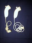 Nintendo Wii White Nunchuk Controllers Official Genuine *Lot Of 2*