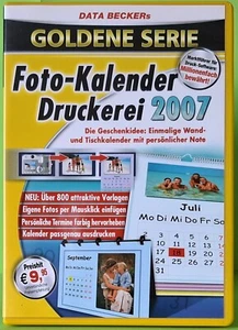 Foto-Kalender-Druckerei 2007 (PC - Software) Data Beckers Goldene Serie | CD-Rom - Bild 1 von 3