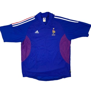 Adidas France National Team Home Football Shirt 2002-04 Size Men's XL - Picture 1 of 16
