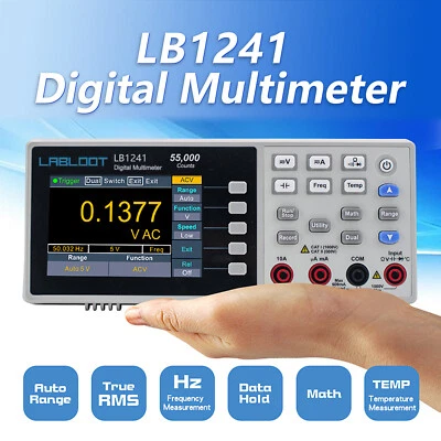 Labloot 4 1/2 Digits LB1241 Bench-type Digital Multimeter 55000 Counts True RMS