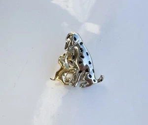 Vintage Avon Gold & Silver Tone Dalmations Dog Pin Tie Pin - Picture 1 of 5