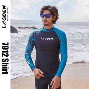 CAMISAS TOP DE NATACIÓN PARA HOMBRE PROTECTORES CONTRA ERUPCIONES MANGA LARGA SURF SNORKELING DEPORTES ACUÁTICOS 7912 - Imagen 1 de 8
