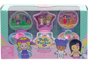 JUEGO DE 3 ANILLOS Colección Polly Pocket Keepsake Mermaid Fairy Stardream años 90 Insp - Imagen 1 de 5
