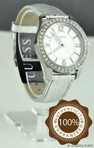 New Trend Limited GuEsS Authentic Watch Ladies Silver Leather Women BNWT - Picture 1 of 1