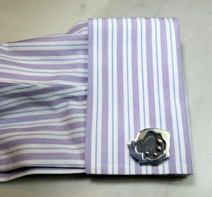 Amazing American Studio Crafted 60s Modern Biomorphic Sterling Silver Cufflinks - Photo 1 sur 8