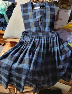 Complete Uniforms, French Blue Plaid Uniform Jumper Dress Small - Picture 1 of 1