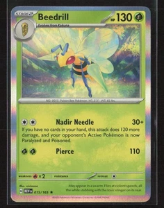 Beedrill #015/165 SV: Scarlet & Violet 151 Holo Rare Pokemon TCG NM/M - Bild 1 von 2