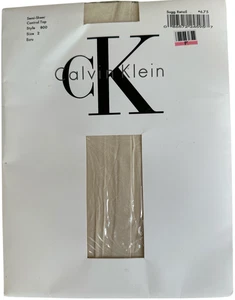 CALVIN KLEIN -SEMI SHEER CONTROL TOP STYLE 800 - Ecru - PANTYHOSE - SIZE 2 - Picture 1 of 3