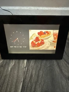Sony DPF-D70 8" Black Photo, Clock, and Date Digital S Frame with 12V AC Adapter - Picture 1 of 9