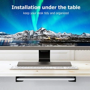Under Table Laptop Holder Portable Notebook Storage Bracket Stand Mount - Photo 1/8