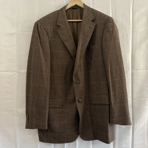 SAMUELSOHN Bullock Jones Men's 44L Brown Wool Cashmere Blazer Sport Coat Jacket - Picture 1 of 9