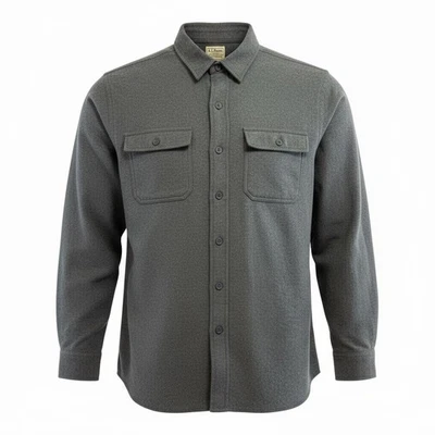 LLBean Chamois ShirtMens Sz Grey Flannel Shirt (K5) NW/OTs - Image 1 of 4