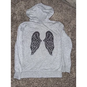 Victoria Secret Supermodel Angels Wings Bling Full Zip Hoodie S Rare Sequin Read - Bild 1 von 5
