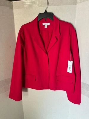 LIZ CLAIBORNE Women's Bright Pink Blazer Suit Jacket - Size 2XL - NWT - Image 1 of 2