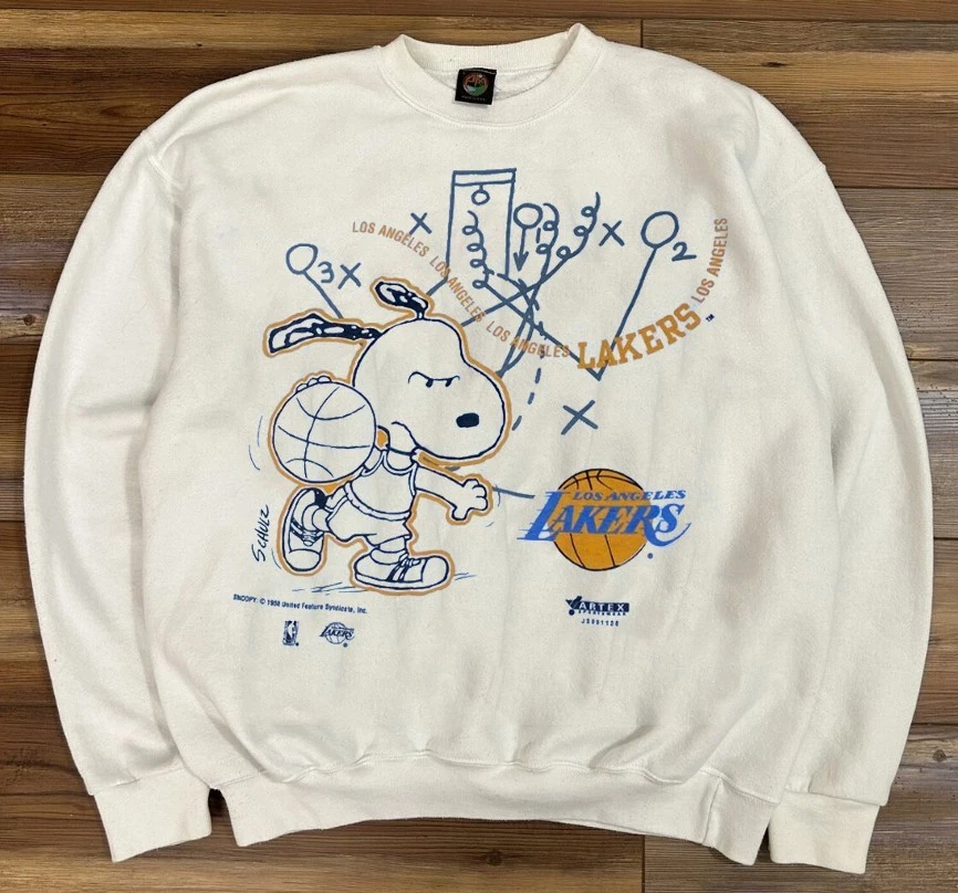 Sudadera de Colección Estilo LAKERS Dibujos Animados Campeones de Baloncesto Cuello Redondo VK06314 Foto 1 de 1