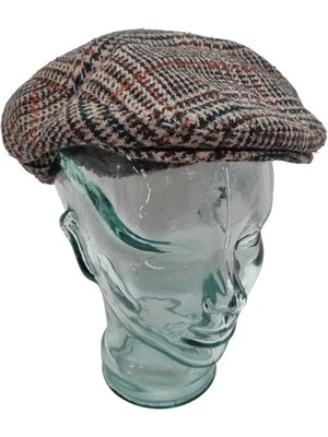 Vintage Check Flat Cap 60 Wool Tweed Made in Britain Size L Foto 1 de 4