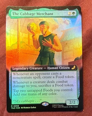 Magic the Gathering Avatar Airbender Cabbage Merchant R0203 Foil Extended Art - Image 1 of 2