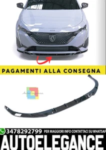 SPLITTER Vorne für Peugeot 308 Gt Mk3 Hecktürmodell & Sw (2021–) – Schwarz - Bild 1 von 4