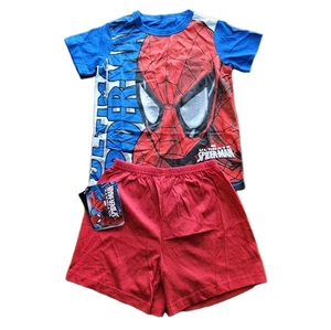 ULTIMATE SPIDER-MAN Boys Shirt And Shorts Set 6-7 Years (Height 120-125cm) NWT - Picture 1 of 10