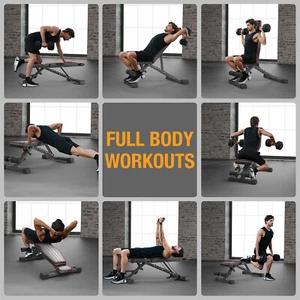 Hantelbank klappbar verstellbar Trainingsbank Schrägbank Bankdrücken Fitnessbank - Bild 1 von 11