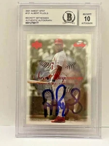 Albert Pujols Signed 2001 Sweet Spot #121 Rookie Rc Grade 10 #1309/1500 - Picture 1 of 2