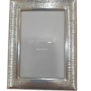 CORNICE PORTAFOTO (12CM X 16CM) LEGNO E ARGENTO 800 , NUOVA CON GARANZIA - Imagen 1 de 3