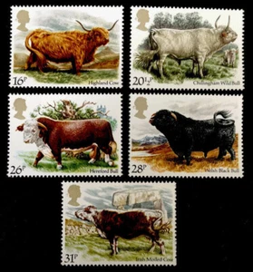 GB 1984 Cattle cows animals set SG 1240-1244 MNH mint *COMBINED POST* - Picture 1 of 1