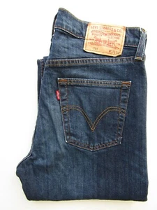 Levi's 751 men's jeans classic straight leg W32 L32 dark blue stretch LEVE192 - Picture 1 of 6