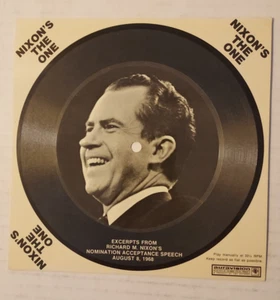1968 45 Picture Record (Cardboard) Nixon's acceptance speech excerpts - Imagen 1 de 2