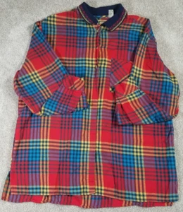 CM Company Brand Long Sleeve Button Up Red Plaid Casual Shirt Women's Size Large - Bild 1 von 9