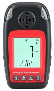 Hydrogen Sulfide H2S Gas Detector Temp. Tester 0-0.01VOL% 0-100PPM 0-152mg/M3 - Picture 1 of 3