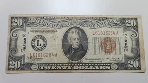 1934 A $20 Hawaii Emergency Issue Brown Seal - Picture 1 of 2