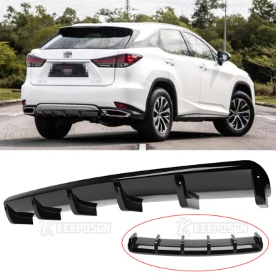 Glossy 6 Shark Fin Rear Diffuser Bumper Spoiler Lip For Lexus RX300 RX330 RX350 - Image 1 of 4