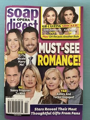 SOAP OPERA DIGEST 5/29/23 ALLEY MILLS  JOSHUA MORROW & COURTNEY HOPE NEW - Image 1 of 4
