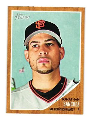 2011 Topps Heritage #71 Jonathan Sanchez - Image 1 of 2