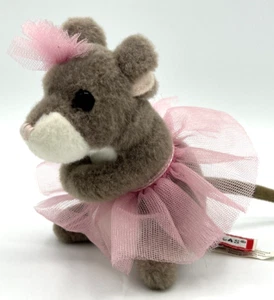 Peluche Douglas 5" Tippy Toe grigio topo con ballerina tutù rosa CARINO peluche - Foto 1 di 10