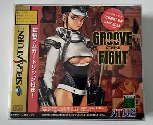 GROOVE ON FIGHT RAM BOX SET SPINE & REGISTRATION CARDS SEGA SATURN ATLUS NTSC-J - Picture 1 of 16
