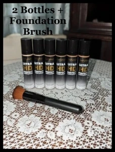 2 X Professional Ultra HD Perfect Complexion Liquid Full Coverage Foundation - Picture 1 of 15