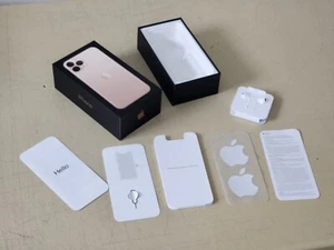 Apple iPhone 11 Pro BOX ONLY With Inserts Original Gold 256GB 2019 Black - Photo 1 sur 8