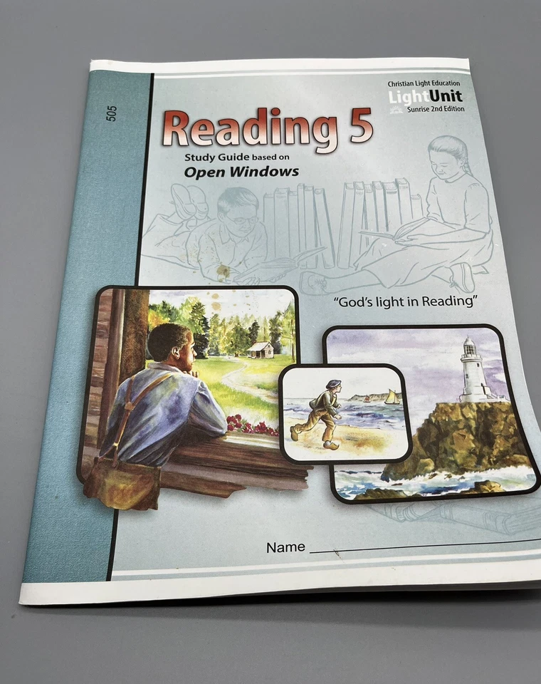CLE Reading 5 Open Windows Study Guide Homeschool Christian Light Education - Image 1 of 2
