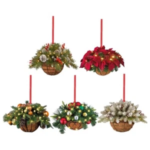 Flower Basket Xmas Tree Pendant 2D Hanging Basket Hanging Gift - Picture 1 of 11