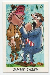 1973 Sunicrust Weg's Footy Funnies SAMMY SWANN South Melbourne (Black Back) - Picture 1 of 2