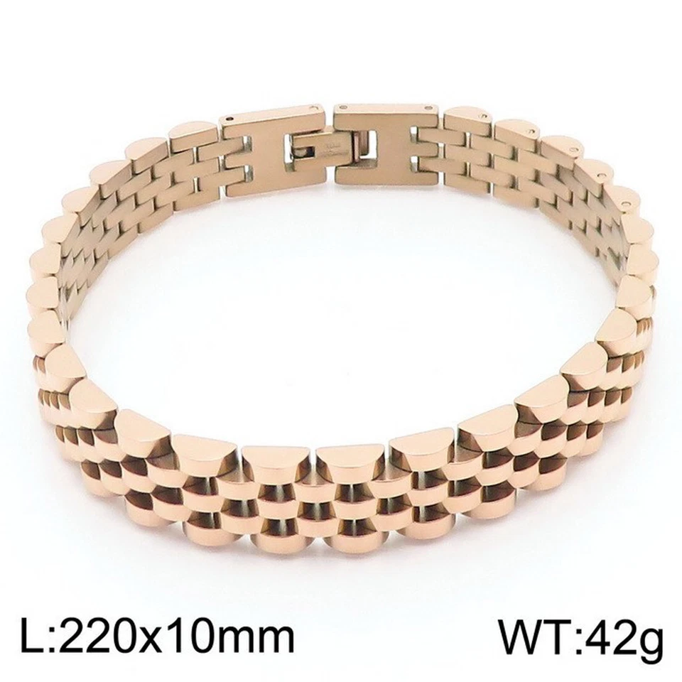 Nuevo brazalete brazalete brazalete de acero inoxidable de 10 mm/15 mm para mujer hombre Foto 1 de 1